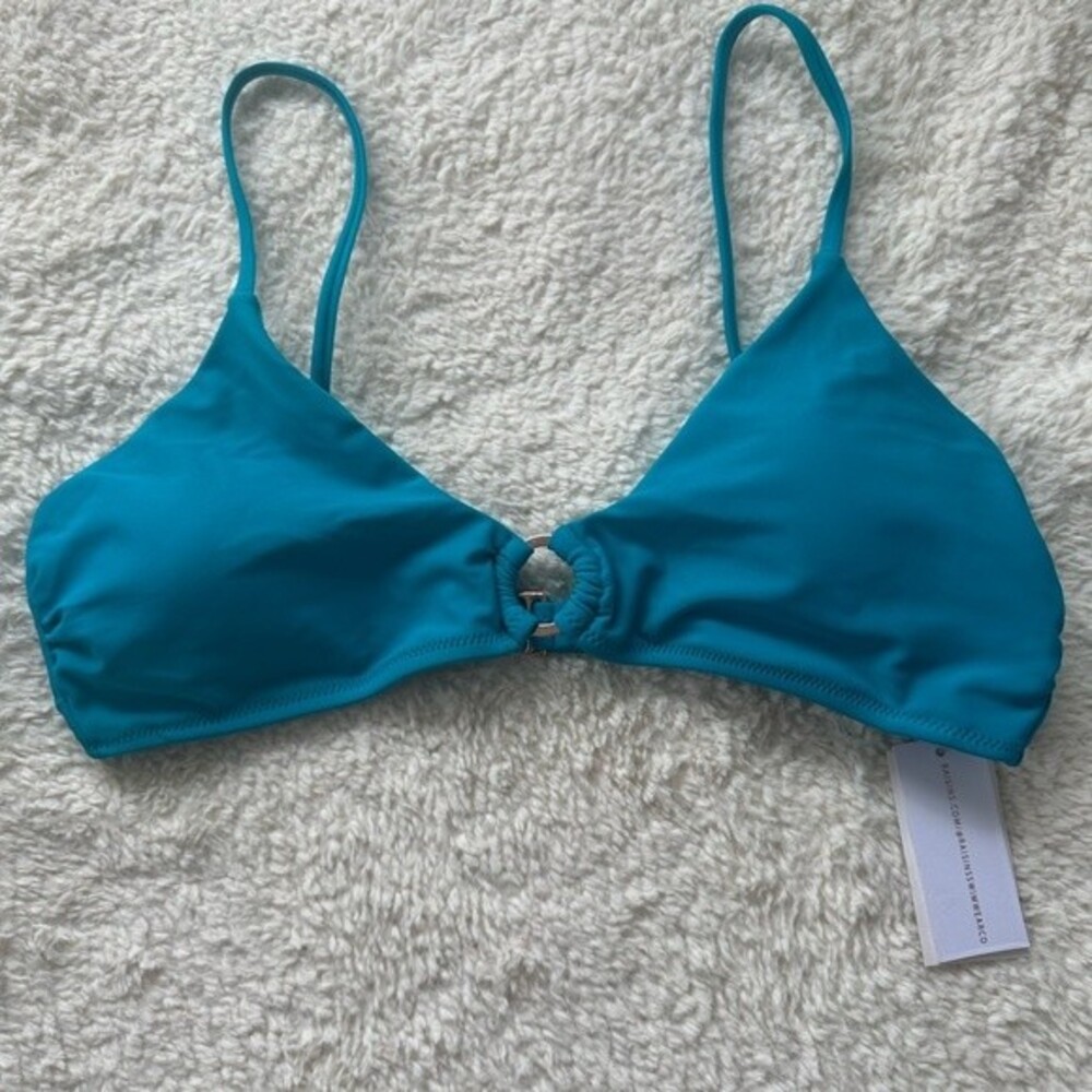 Raisins NWT Women's Open O Ring Padded Bra Inserts Swimsuit Bikini Top M